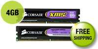 Corsair XMS2 4GB (2 x 2GB) DDR2 800 Dual Channel Kit Desktop Memory