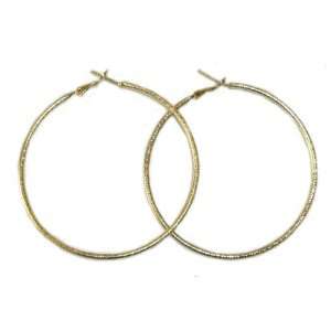  Goldplated Large Hoop Pierced Earrings Jewelry