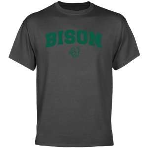  North Dakota State Bison Charcoal Logo Arch T shirt 