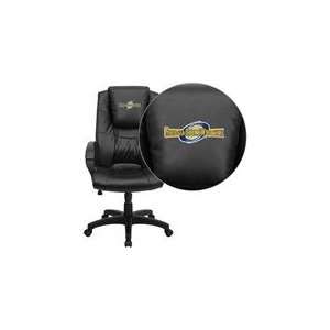   University Hurricanes Embroidered Black Leather Executive Office Chair