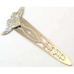   Bookmark, Religious   Inspirational, Silver, Angel Wings & Hearts