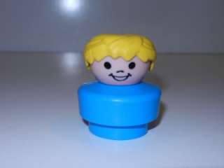   Price Chunky Little People Boy with Blue Body and Blonde Hair  