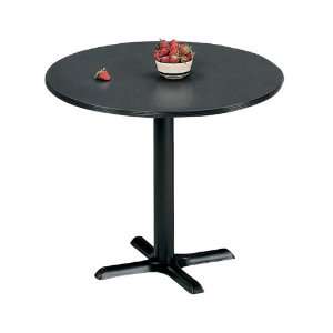  Round Breakroom Table with XBase 42 Diameter Maple/Black 