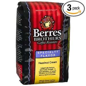 Berres Brothers Coffee Roasters Hazelnut Cream Coffee, Whole Bean, 12 