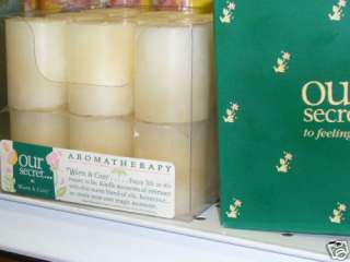 Our Secret Aromatherapy Candles 18 votives vanilla  