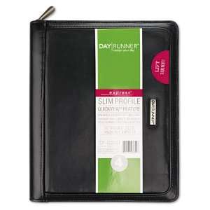 compartment on front cover holds notepad, pen loop and business cards 