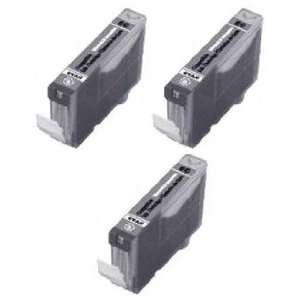  3 PACK Canon Compatible CLI 221 Black Printer Ink Cartridges 