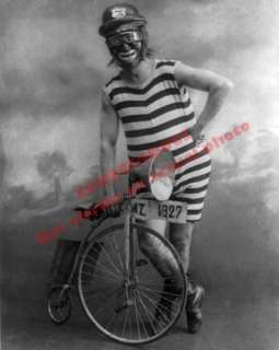 1927 CIRCUS CLOWN + SMALL BICYCLE Bike Photo  