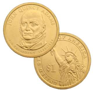 2008 P + D John Quincy Adams B.U. Dollar Coin  