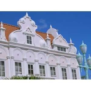of Mock Dutch Colonial Building, Oranjestad, Aruba, Antilles, Central 