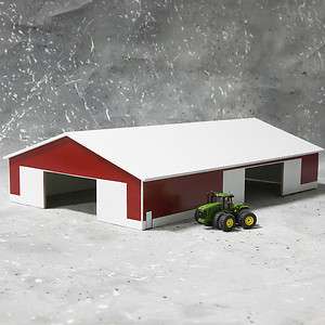 Farm Machine Shed 1/64 scale 80x130 white/red  