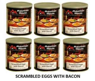CASE COOKED EGGS BACON MOUNTAIN HOUSE 6 #10 CANS EMERGENCY FREEZE 