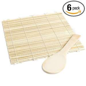 Sushi Chef Bamboo Rolling Mat and Paddle Grocery & Gourmet Food