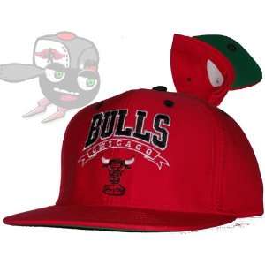  Chicago Bulls All Red Banner Snapback Hat Cap Everything 