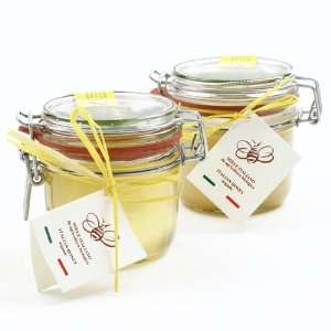 Organic Italian Honey in Mason Jar by La Bottega della Api   Orange 