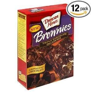 Duncan Hines Brownies Mix, Triple Chocolate Decadence, 18 Ounce Boxes 