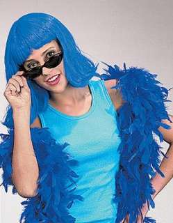 Blue Wig Halloween Costume Rave Team Spirit Neon 780984674748  