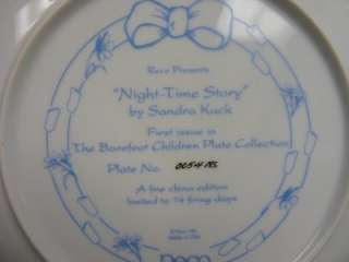 Sandra Kuck Night Time Story Collectors Plate  