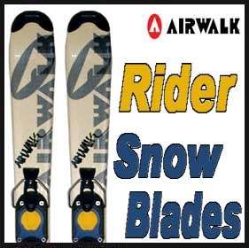   White/Blue Snow Blades/Ski Board w/ Adjustable Bindings NEW   