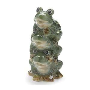  Cute Porcelain Stacked Frog Vase/planter for Home Decor 
