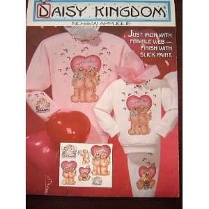  Daisy Kingdom SWEET HEART No Sew Fabric Applique Arts 