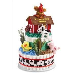 Farm Playset Baby Diaper Cake Baby Gift Basket Baby Shower Centerpiece