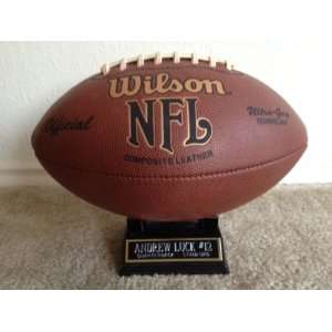 Andrew Luck Autographed Football Display Base