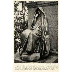 1923 Print Augustus Saint Gaudens Grief Statue Rock Creek 