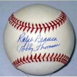 Bobby Thomson Signed Baseball   Ralph Branca & ~jsa Coa~