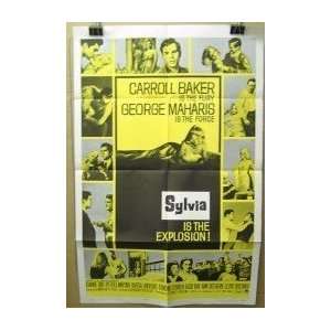  Movie Poster Sylvia Carroll Baker George Maharis lot F70 