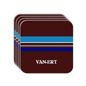 Personal Name Gift   VAN ERT Set of 4 Mini Mousepad Coasters (blue 