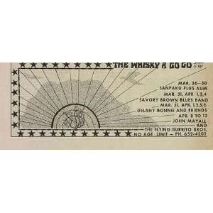Gram Parsons Savoy Brown Delany & Bonnie Gig Ad 69