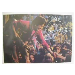 Joan Baez Poster Concert shot Early Shaking Hand of Fan