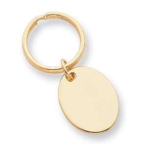  Gold Plated Polished Oval Key Ring Kelly Waters Jewelry