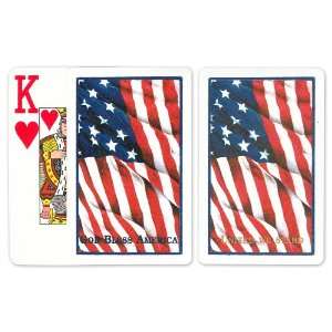 Kem Cards Old Glory (American Flag) Design, Bridge Size, Super Index 