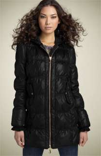 Juicy Couture Super Cire Hooded Down Puffer Coat  
