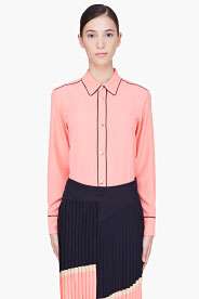 MARNI Peach Piped Shirttail Blouse