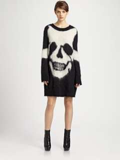 McQ Alexander McQueen   Skull Intarsia Sweater Dress