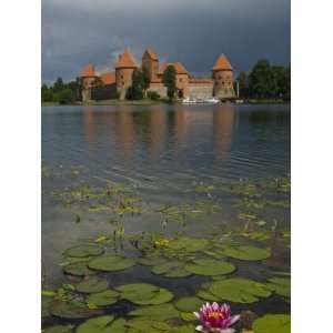  Castle Trakai, Reflected in Water of Lake with Water Lily 