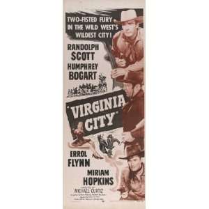   City Poster Insert B 14x36 Errol Flynn Miriam Hopkins Randolph Scott