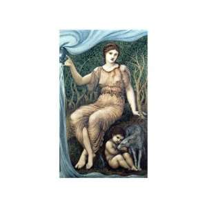 Earth Mother by Sir Edward Burne Jones. size 10 inches width by 14 