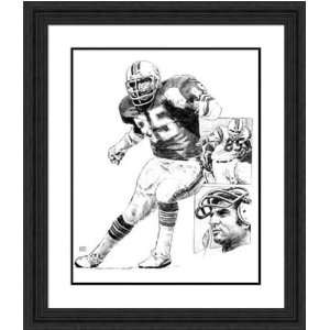 Framed Nick Buoniconti Miami Dolphins   Black Double Mat  