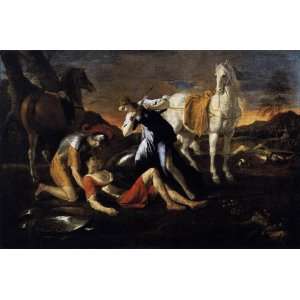 FRAMED oil paintings   Nicolas Poussin   32 x 22 inches   Tancred and 