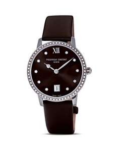 Frédérique Constant Slim Line Watch with Diamonds, 37mm