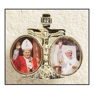  Pope John Paul Pope Benedict Lapel Pin