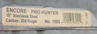 Encore Pro Hunter 204 Ruger 15 Stainless Pistol Barrel Adjustable 