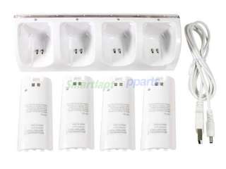 Wii Remote Rechargeable Battery Set & Quad Dock Charger  