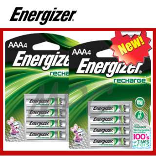 new energizer rechargeable 8x nimh 850mah aaa batteries 2 pack of 4 