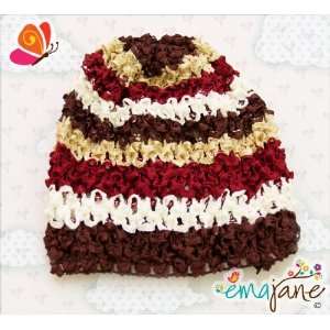 Ema Jane (Autumn Harvest) Waffle Beanie Crochet Hats   Size Newborn 