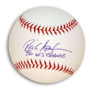  Rick Aguilera Baseball Inscribed 86 WS Champs Autographed 